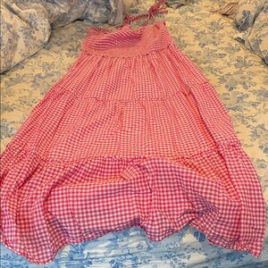 Draper James Pink Gingham Dress